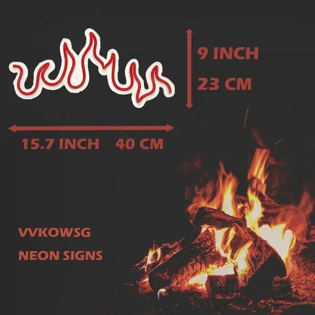 Alt view image 2 of 7 - VVKOWSG Sport LED Neon Sign Super Bright Acrylic Handmade Ball Led Light Neon Lights Sport Signs for Shop Window Store Display Beer Bar Nightclub Grand Opening Gift (Flame)