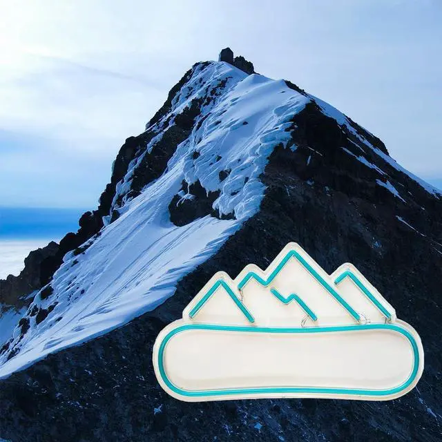 Alt view image 7 of 7 - Snowboarding LED Neon Sign Super Bright Acrylic Dimmable Snowy Mountain Led Light Size 15.7x8.6 in Skiing Neon Light for Shop Window Store Display Beer Bar Nightclub Grand Opening Gift