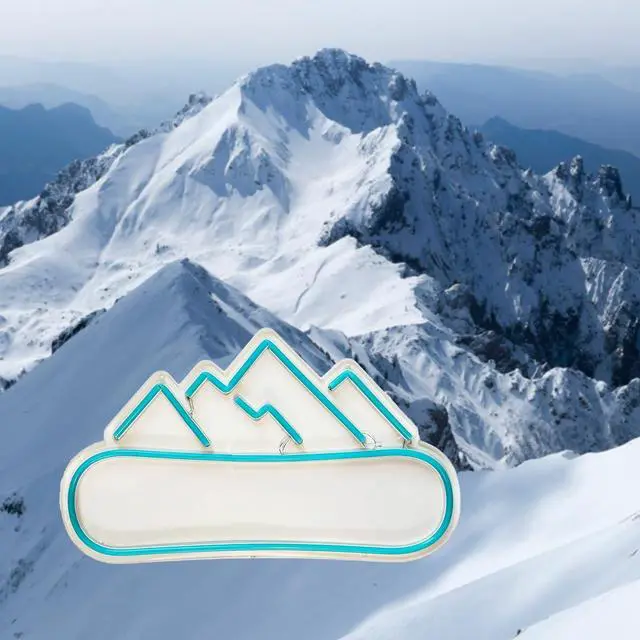 Alt view image 5 of 7 - Snowboarding LED Neon Sign Super Bright Acrylic Dimmable Snowy Mountain Led Light Size 15.7x8.6 in Skiing Neon Light for Shop Window Store Display Beer Bar Nightclub Grand Opening Gift