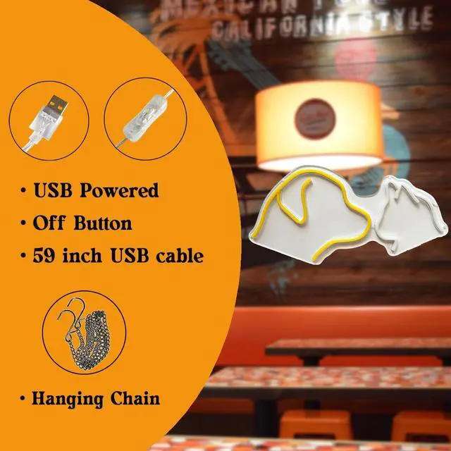 Alt view image 3 of 7 - Dog Cat LED Neon Sign Super Bright Acrylic Dimmable Dog Led Light Cat Neon Light Size 15.7x7.8 in Cute Neon Sign for Shop Window Store Display Beer Bar Nightclub Grand Opening Gift
