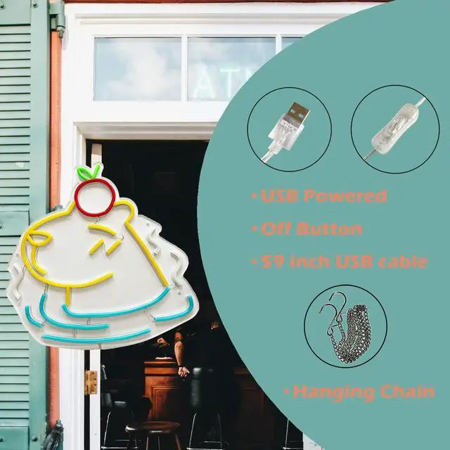 Alt view image 4 of 7 - Capybara Neon Sign Super Bright Acrylic Dimmable Cute Animal Led Light Size 13.7x13.7 in Capybara Neon Light for Window Store Display Beer Bar Nightclub Grand Opening Gift