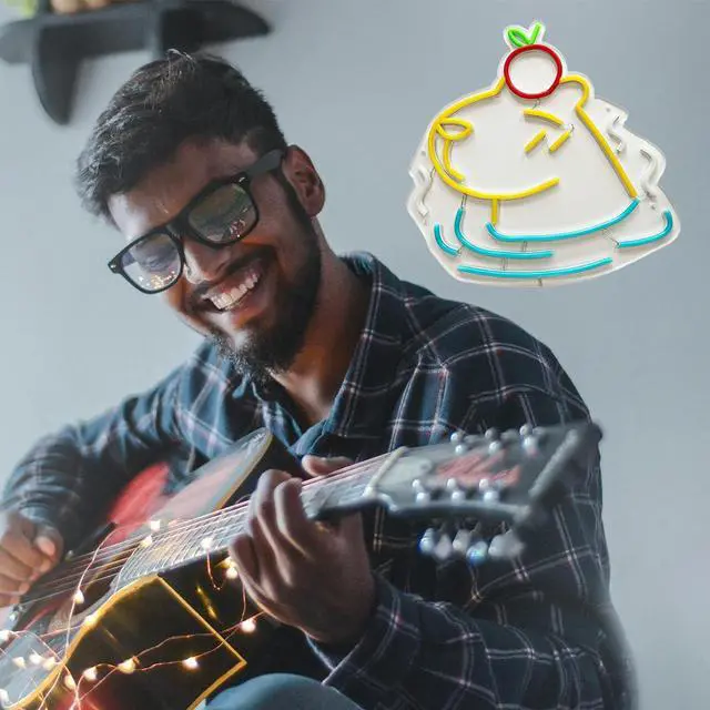 Alt view image 7 of 7 - Capybara Neon Sign Super Bright Acrylic Dimmable Cute Animal Led Light Size 13.7x13.7 in Capybara Neon Light for Window Store Display Beer Bar Nightclub Grand Opening Gift