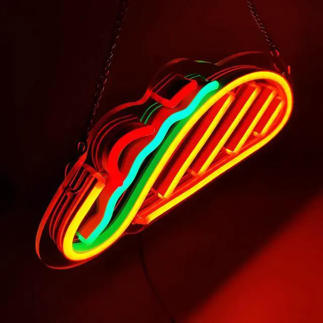 Alt view image 5 of 7 - Tacos Neon Restaurant Signs Light Acrylic Handmade Neon Advertising Led Light Tortilla Tacos Neon Light Night Light for Shop Window Store Display Beer Bar Pub Grand Opening Gift