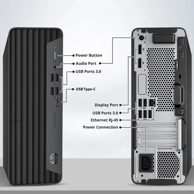 Alt view image 2 of 4 - HP EliteDesk 800 G6 SFF Desktop PC , Core i5 10th Gen, 16GB DDR4 RAM, 512GB SSD, Windows 11 Pro, Intel UHD 630 Graphics, Keyboard and Mouse(Plug and Play), Desktop Computer, Refurbished