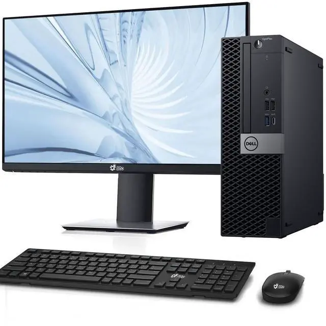 Main image of DELL 5070 Desktop PC, Intel Core i5-9th, 8GB DDR4 RAM, 128GB SSD, Built-in Wi-Fi, Wireless Keyboard & Mouse, Windows 11 Pro, 24 Inch LED Monitor, Offices and Casual Computing (Renewed)