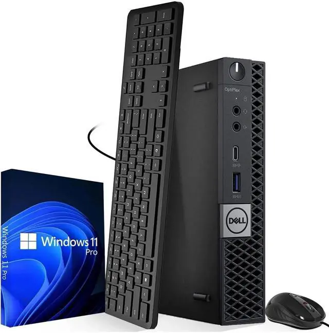 Main image of DELL 7070 Desktop Mini PC, Intel Core i5-9th, 8GB DDR4 RAM, 128GB SSD, Wi-Fi, Wired Keyboard and Mouse, Windows 11 Pro, Offices and Casual Computing, Desktop PC (Renewed)