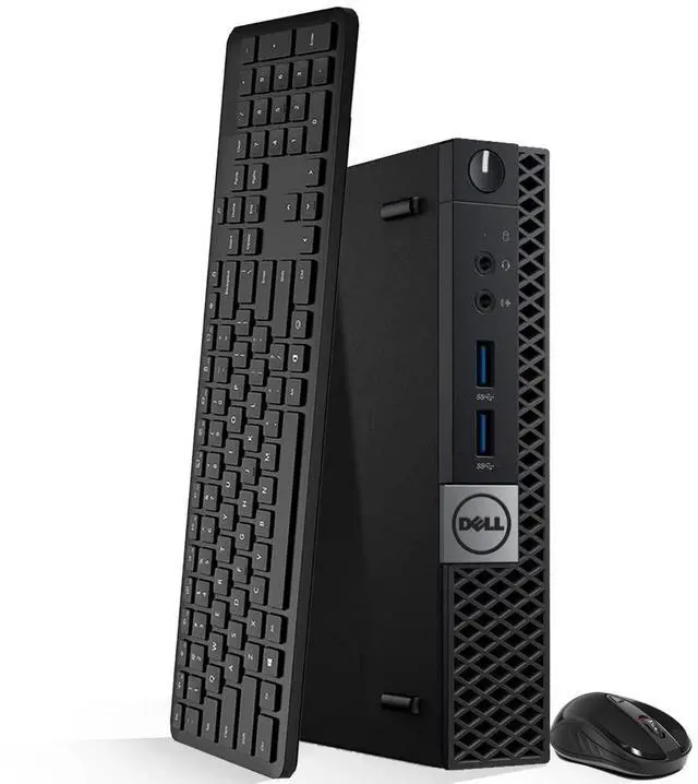 Main image of Dell 3060 Mini Desktop PC, Intel Core i3-8100T (8 Generation), 16GB DDR4 RAM, 128GB SSD, Wi-Fi, Wireless Keyboard and Mouse, Intel UHD Graphics 630, Windows 11 Pro, Tiny Desktop PC (Renewed)