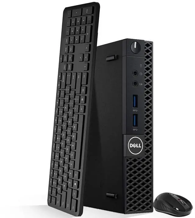 Main image of DELL 3050 Desktop Mini PC, Intel Core i5-7500T, 8GB DDR4 RAM, 256GB SSD, Wi-Fi, Wired Keyboard and Mouse, Intel HD Graphics 630, Windows 11 Pro, Office and Casual Meeting, Desktop PC (Renewed)