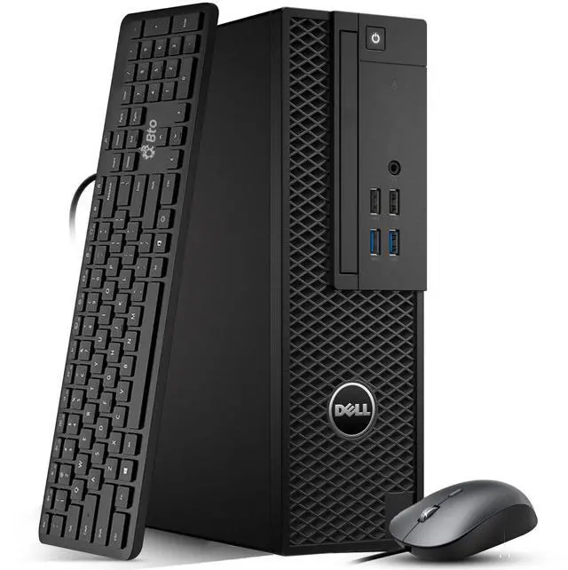 Main image of DELL Precision 3420 Desktop PC, Intel Core i5-6500, 16GB DDR4 RAM, 128GB SSD, Wi-Fi, Keyboard and Mouse, Intel HD Graphics 530, Windows 11 Pro, Home and Offices, Desktop PC (Renewed)
