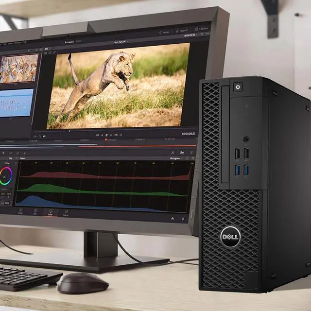 Alt view image 5 of 6 - DELL Precision 3420 Desktop PC, Intel Core i5-6500, 16GB DDR4 RAM, 128GB SSD, Wi-Fi, Keyboard and Mouse, Intel HD Graphics 530, Windows 11 Pro, Home and Offices, Desktop PC (Renewed)