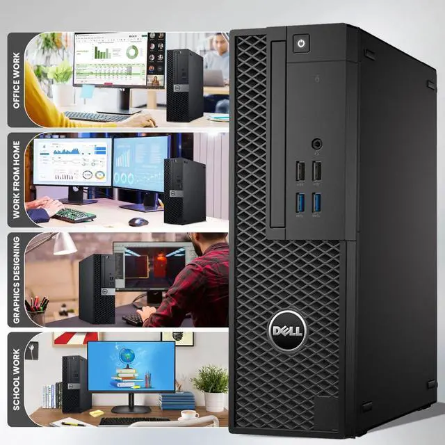 Alt view image 4 of 6 - DELL Precision 3420 Desktop PC, Intel Core i5-6500, 16GB DDR4 RAM, 128GB SSD, Wi-Fi, Keyboard and Mouse, Intel HD Graphics 530, Windows 11 Pro, Home and Offices, Desktop PC (Renewed)
