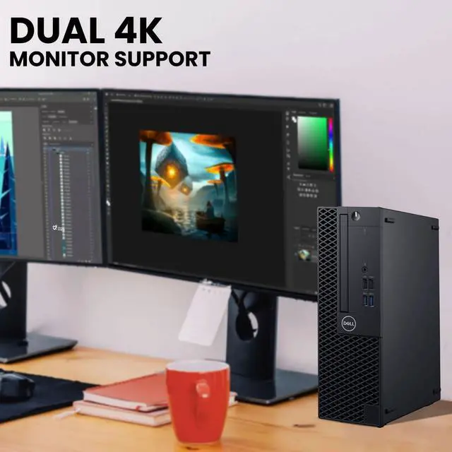Alt view image 3 of 5 - Dell OptiPlex 5050 Desktop PC | Intel Core i5-7500 | 8GB DDR4 RAM | 512GB SSD | Windows 11 Pro | Wi-Fi | Wireless Keyboard & Mouse | Intel HD Graphics 630 | Home & Office (Refurbished)