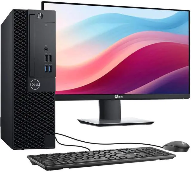Main image of Dell OptiPlex 3070 Desktop PC | Intel Core i5-9500 | 8GB DDR4 RAM | 256GB SSD | Windows 11 Pro | Wi-Fi | Keyboard & Mouse | Intel UHD Graphics 630 | Home & Office | 24 Inch LED Monitor
