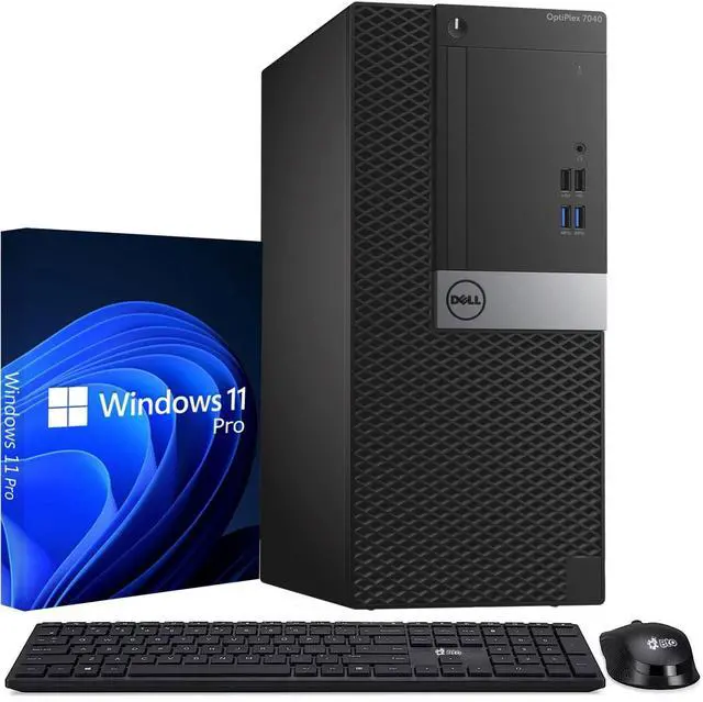 Main image of Dell OptiPlex 7040 Desktop Tower | Intel Core i7-6700 | 32GB DDR4 RAM | 512GB SSD | Windows 11 Pro | Built-in Wi-Fi | Wireless Keyboard & Mouse | Intel HD Graphics 530 | Home and Office