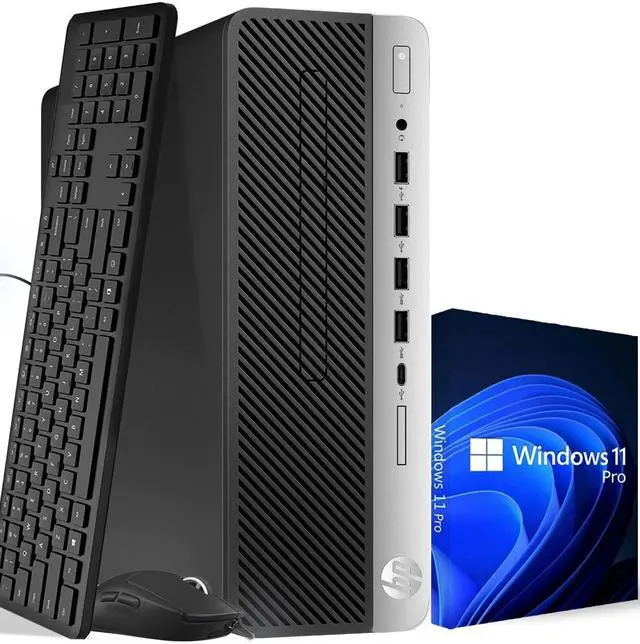 Main image of HP 600 G4 Desktop PC | Intel Core i7-8700 | 16GB DDR4 RAM | 256GB SSD + 1TB HDD | Windows 11 Pro | Wi-Fi | Keyboard & Mouse | Intel UHD Graphics 630 | Office and Casual Meeting (Refurbished)
