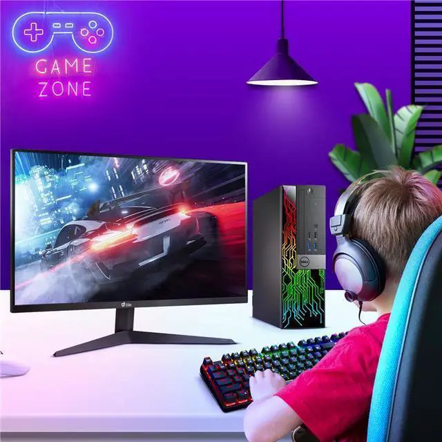 Alt view image 4 of 5 - Dell RGB Gaming Desktop PC | Intel Core i5-6500 | 16GB DDR4 RAM | 256GB SSD + 500GB HDD | Windows 11 Pro | RGB Keyboard & Mouse | NVIDIA GeForce GT 1030 | Gaming Computer (Refurbished)