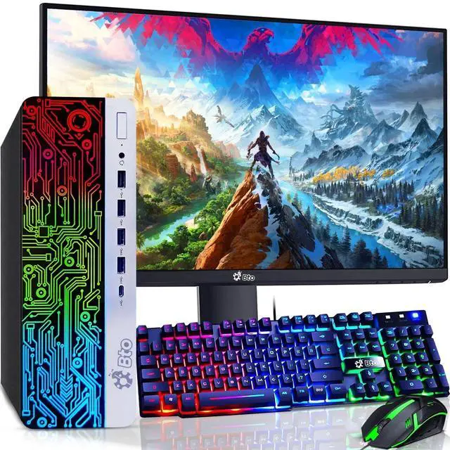 Main image of HP G3 RGB Gaming Desktop PC | Intel Core i5-6500 | 16GB DDR4 RAM | 1TB SSD | Windows 11 Pro | RGB Keyboard & Mouse | 24 Inch LED Monitor | Wi-Fi | NVIDIA GTX 1050Ti | Gaming PC (Refurbished)