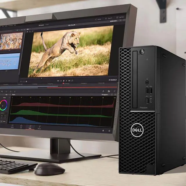 Alt view image 4 of 6 - Dell Precision 3450 Desktop PC | Intel Core i7-11700 | 16GB DDR4 RAM | 256GB SSD | Windows 11 Pro | Built-in Wi-Fi | Wireless Keyboard & Mouse | Intel UHD Graphics 750 | Desktop Computer (Refurbished)