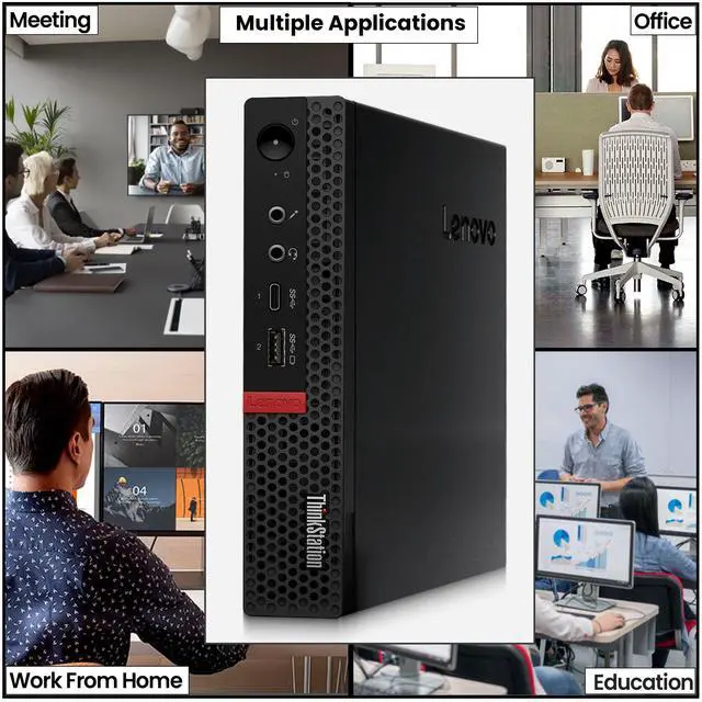 Alt view image 5 of 5 - Lenovo ThinkStation P330 Tiny PC | Intel Core i7-8700T | 8GB DDR4 RAM | 256GB SSD | Windows 11 Pro | WiFi | Keyboard & Mouse | NVIDIA Quadro P620 | 24 Inch LED Monitor | Mini Computer