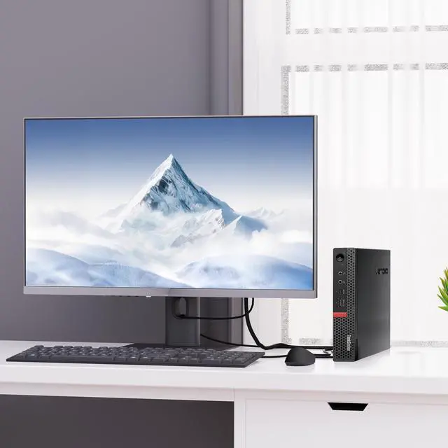 Alt view image 4 of 5 - Lenovo ThinkStation P330 Tiny PC | Intel Core i7-8700T | 8GB DDR4 RAM | 256GB SSD | Windows 11 Pro | WiFi | Keyboard & Mouse | NVIDIA Quadro P620 | 24 Inch LED Monitor | Mini Computer
