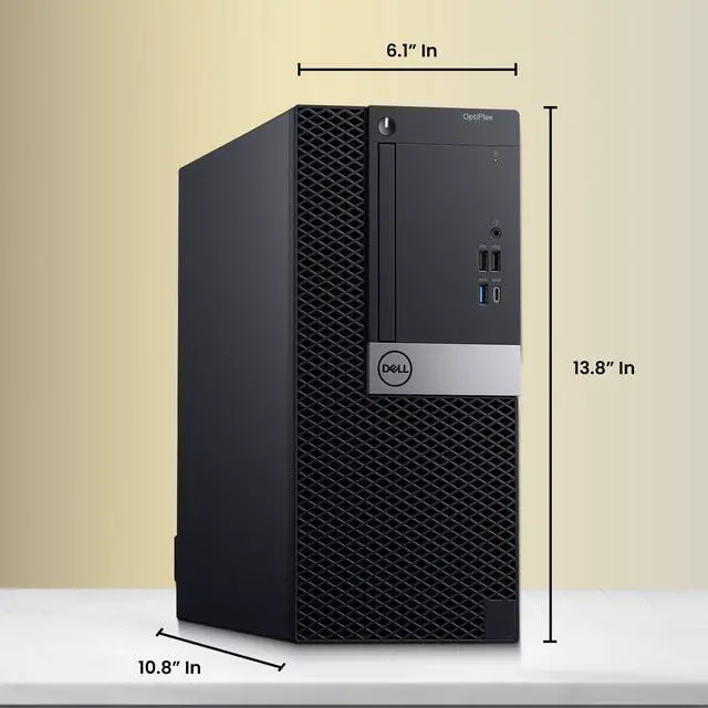 Alt view image 5 of 5 - Dell OptiPlex 7070 Mini Tower | Intel Core i5-9500 | 16GB DDR4 RAM | 128GB SSD + 500GB HDD | Windows 11 Pro | Built-in Wi-Fi | Wireless Keyboard & Mouse | Intel UHD Graphics 630 | Home and Office