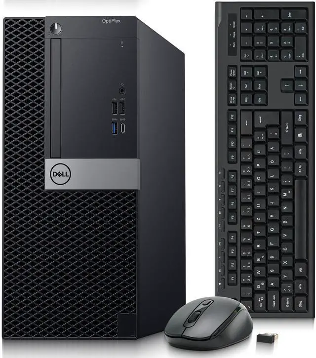 Main image of Dell OptiPlex 7070 Mini Tower | Intel Core i5-9500 | 16GB DDR4 RAM | 128GB SSD + 500GB HDD | Windows 11 Pro | Built-in Wi-Fi | Wireless Keyboard & Mouse | Intel UHD Graphics 630 | Home and Office