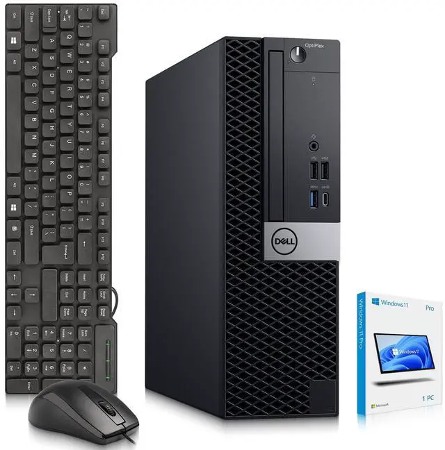 Main image of Dell OptiPlex 7050 Desktop Computer | Intel Core i7-6700 | 16GB DDR4 RAM | 128GB SSD + 500GB SSD | Intel HD Graphics 530 | Windows 11 Pro | Built-in Wi-Fi | Keyboard & Mouse | Refurbished Computer