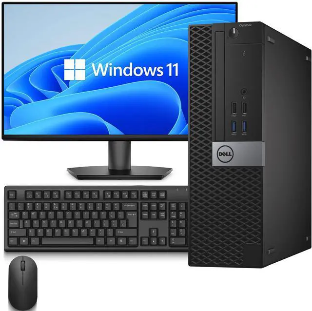 Main image of Dell OptiPlex Desktop PC | Intel Core i5-6500 | 16GB RAM | 1TB SSD | Intel HD Graphics 530 | Windows 11 Pro | Built-in Wi-Fi | Wireless Keyboard & Mouse | 24 Inch LED Monitor | Refurbished PC