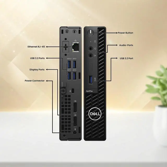 Alt view image 2 of 5 - Dell Optiplex 3090 Micro PC, Intel Core i5-10500T, 16GB DDR4 RAM, 512GB SSD, Wi-Fi, Wireless Keyboard and Mouse, Intel UHD Graphics 630, Windows 11 Pro, Home and Casual Meeting (Renewed)
