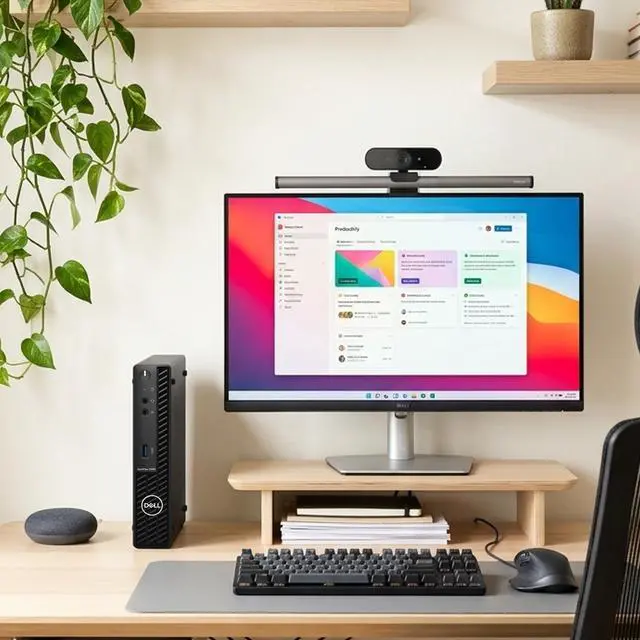 Alt view image 4 of 5 - Dell Optiplex 3090 Micro PC, Intel Core i5-10500T, 16GB DDR4 RAM, 512GB SSD, Wi-Fi, Wireless Keyboard and Mouse, Intel UHD Graphics 630, Windows 11 Pro, Home and Casual Meeting (Renewed)