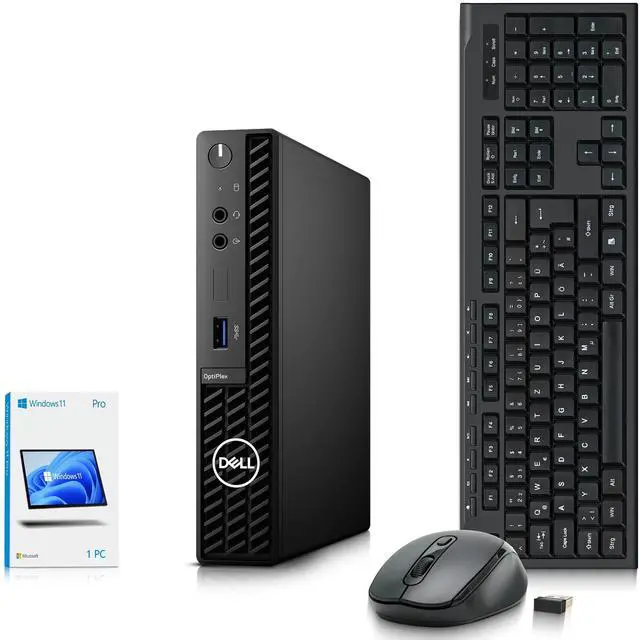 Main image of Dell Optiplex 3090 Micro PC, Intel Core i5-10500T, 16GB DDR4 RAM, 512GB SSD, Wi-Fi, Wireless Keyboard and Mouse, Intel UHD Graphics 630, Windows 11 Pro, Home and Casual Meeting (Renewed)