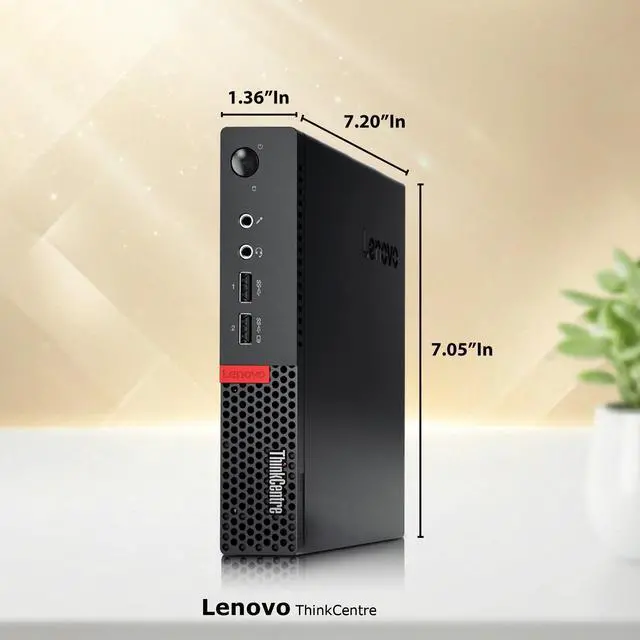 Alt view image 3 of 5 - Lenovo M710q Mini Desktop PC, Intel Core i5-7th Gen, 32GB DDR4 RAM,512GB SSD, Built-in Wi-Fi, Wired Keyboard & Mouse, Windows 11 Pro, Desktop Mini PC (Renewed)