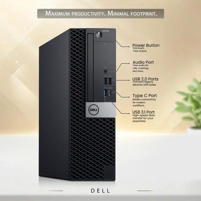 Alt view image 2 of 7 - Dell Gaming Desktop Computer PC, Intel Core i5-8500 3.00GHz, 16GB DDR4 RAM, 256GB SSD, NVIDIA GeForce GT 1030, 24 Inch LED Monitor, Display Port, HDMI Port, WiFi, RGB Keyboard & Mouse, Windows 11 Pro