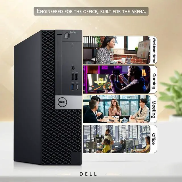 Alt view image 6 of 7 - Dell Gaming Desktop Computer PC, Intel Core i5-8500 3.00GHz, 16GB DDR4 RAM, 256GB SSD, NVIDIA GeForce GT 1030, 24 Inch LED Monitor, Display Port, HDMI Port, WiFi, RGB Keyboard & Mouse, Windows 11 Pro