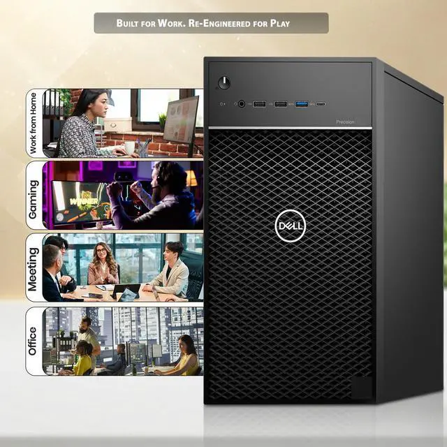 Alt view image 6 of 7 - Dell 3630 Gaming Desktop Computer Tower, Intel Core i7-8700 3.20GHz, 32GB DDR4 RAM, 1TB SSD, NVIDIA GeForce GTX 1050Ti, 24 Inch LED Monitor, Display Port, HDMI Port, WiFi, RGB Keyboard & Mouse,Win11