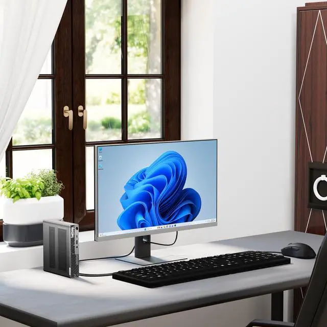 Alt view image 4 of 5 - Lenovo P340 Desktop Mini PC, Intel Core i5-10th, 16GB DDR4 RAM, 128GB SSD, WIFI, Wireless Keyboard and Mouse, NVIDIA Quadro P620 GPU, Windows 11 Pro, Offices and Casual Computing, Desktop PC (Renewed)