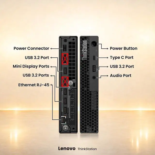 Alt view image 2 of 5 - Lenovo P340 Desktop Mini PC, Intel Core i5-10th, 16GB DDR4 RAM, 128GB SSD, WIFI, Wireless Keyboard and Mouse, NVIDIA Quadro P620 GPU, Windows 11 Pro, Offices and Casual Computing, Desktop PC (Renewed)