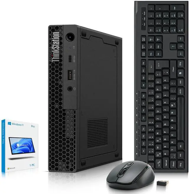 Main image of Lenovo P340 Desktop Mini PC, Intel Core i5-10th, 16GB DDR4 RAM, 1TB SSD, Wi-Fi, Wireless Keyboard and Mouse, NVIDIA Quadro P620 GPU, Windows 11 Pro, Offices and Casual Computing, Desktop PC (Renewed)