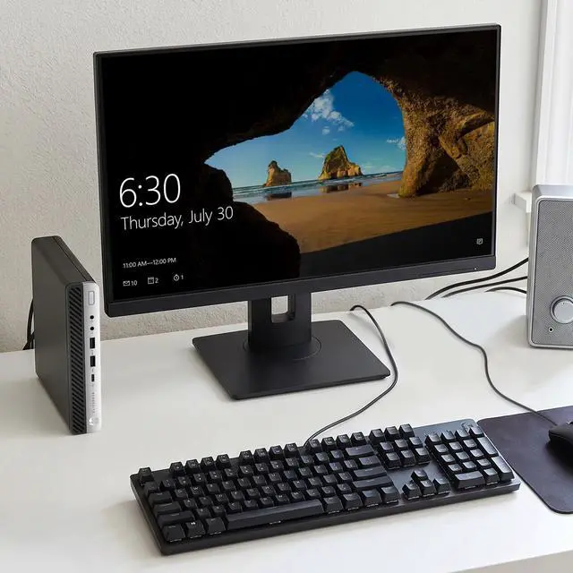 Alt view image 4 of 5 - HP Elitedesk 800 G5 Mini Business Desktop Computer PC, Intel Core i7-9700T 2.00GHz, 12MB Smart Cache, 8GB DDR4 RAM, 128GB SSD, Display Port, Built-in WiFi, Keyboard & Mouse, Windows 11 Pro (Renewed)