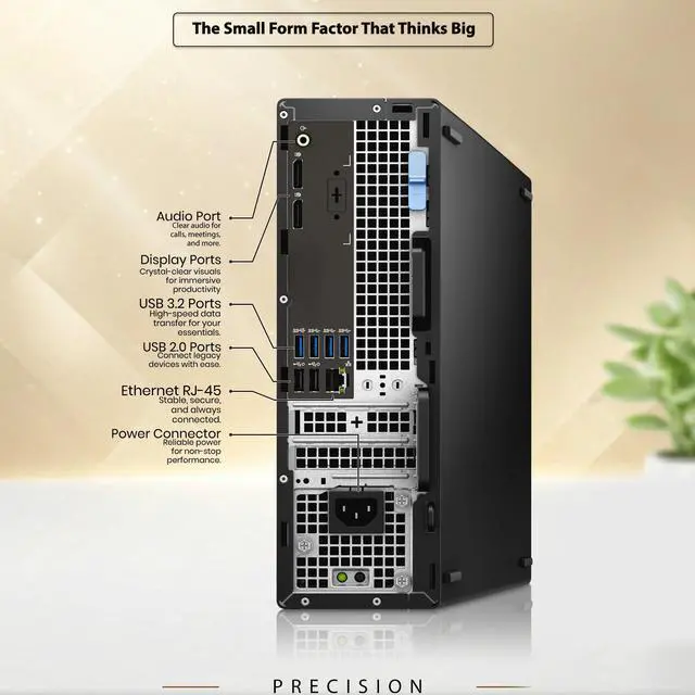 Alt view image 3 of 6 - Dell Precision 3440 Business Desktop Computer PC, Intel Core i5-10500 3.10GHz, 12MB Smart Cache, 16GB DDR4 RAM, 512GB SSD, Display Port, Built-in Wi-Fi, Wireless Keyboard & Mouse, Window 11 Pro