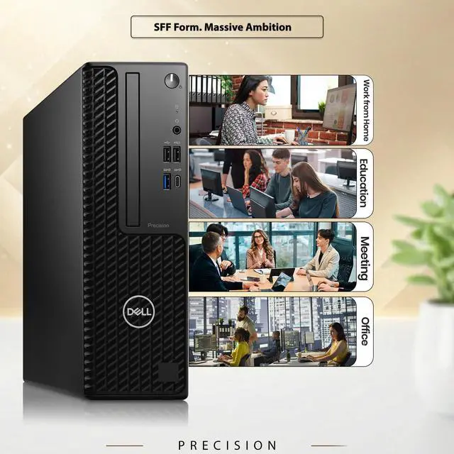 Alt view image 6 of 6 - Dell Precision 3440 Business Desktop Computer PC, Intel Core i5-10500 3.10GHz, 12MB Smart Cache, 16GB DDR4 RAM, 512GB SSD, Display Port, Built-in Wi-Fi, Wireless Keyboard & Mouse, Window 11 Pro