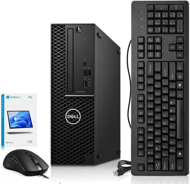Main image of Dell Precision 3430 Business Desktop Computer PC, Intel Core i5-8500 3.00GHz, 9MB Smart Cache, 16GB DDR4 RAM, 128GB SSD, 500GB HDD, Display Port, Built-in Wi-Fi, Keyboard & Mouse, Window 11 Pro