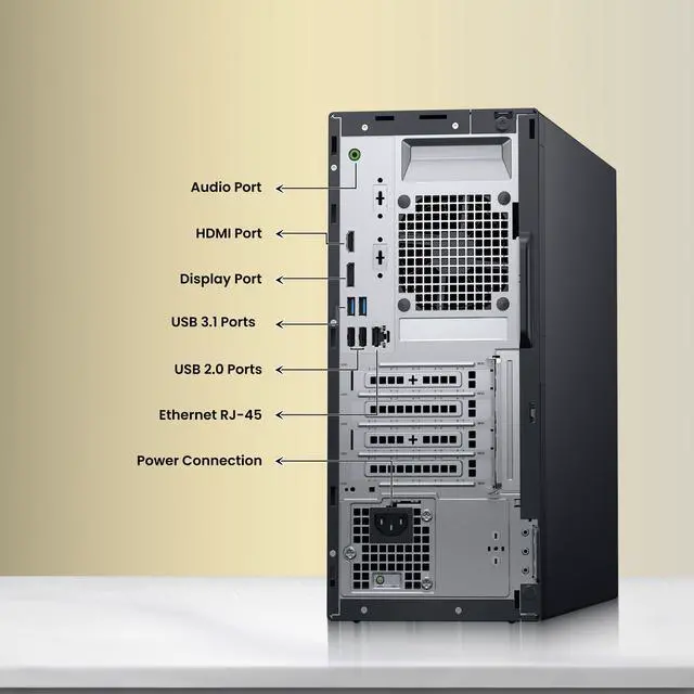 Alt view image 3 of 5 - Dell OptiPlex Business Desktop Tower PC, Intel Core i5-9500 3.00GHz, 9MB Cache Memory, 16GB DDR4 RAM, 256GB SSD, 24 Inch LED Monitor, HDMI, Display Port, Wireless Keyboard & Mouse, WiFi, Window 11 Pro