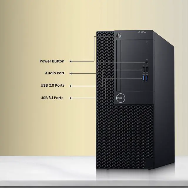 Alt view image 2 of 5 - Dell OptiPlex Business Desktop Tower PC, Intel Core i5-9500 3.00GHz, 9MB Cache Memory, 16GB DDR4 RAM, 512GB SSD, 24 Inch LED Monitor, HDMI, Display Port, Wireless Keyboard & Mouse, WiFi, Window 11 Pro
