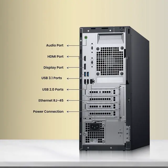 Alt view image 3 of 5 - Dell OptiPlex Business Desktop Tower PC, Intel Core i5-9500 3.00GHz, 9MB Cache Memory, 16GB DDR4 RAM, 512GB SSD, HDMI, Display Port, Wireless Keyboard & Mouse, Wi-Fi, Windows 11 Pro (Refurbished)