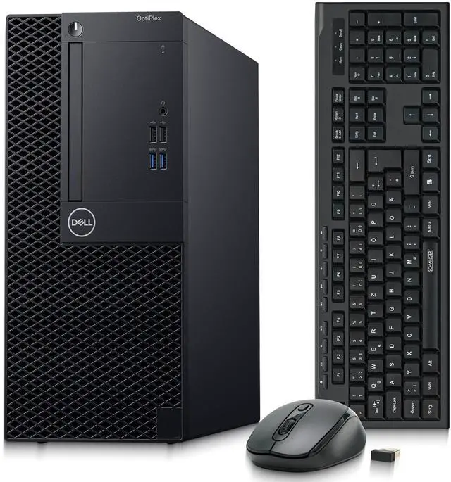 Main image of Dell OptiPlex Business Desktop Tower PC, Intel Core i5-9500 3.00GHz, 9MB Cache Memory, 16GB DDR4 RAM, 512GB SSD, HDMI, Display Port, Wireless Keyboard & Mouse, Wi-Fi, Windows 11 Pro (Refurbished)