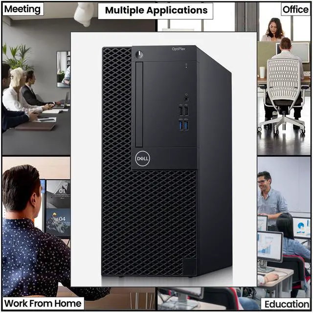 Alt view image 5 of 5 - Dell OptiPlex Business Desktop Tower PC, Intel Core i5-9500 3.00GHz, 9MB Cache Memory, 16GB DDR4 RAM, 512GB SSD, HDMI, Display Port, Wireless Keyboard & Mouse, Wi-Fi, Windows 11 Pro (Refurbished)