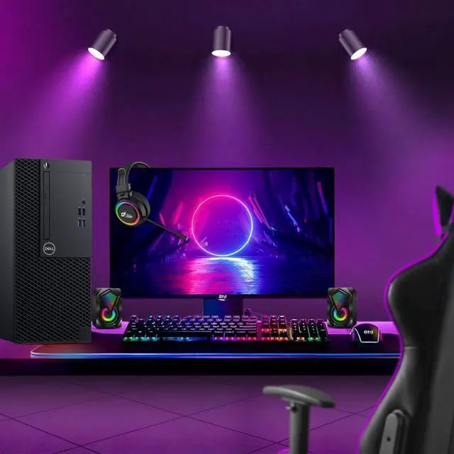 Alt view image 5 of 6 - Dell Gaming Desktop Computer Tower PC, Intel Core i5-8500 3.00GHz,16GB DDR4 RAM, 512GB SSD, 24 LED Monitor, NVIDIA GeForce GTX 1050Ti, Display Port, HDMI, WiFi, RGB Keyboard & Mouse, Windows 11 Pro