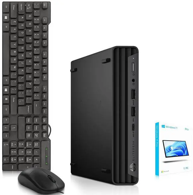 Main image of HP EliteDesk 800 G6 Tiny Mini Desktop Business Computer PC, Intel Core i7 10700T 2.00GHz, 8GB DDR4 RAM, 256GB SSD, Intel UHD Graphics 630, DisplayPort, Keyboard and Mouse, Wi-Fi, Windows 11 Pro