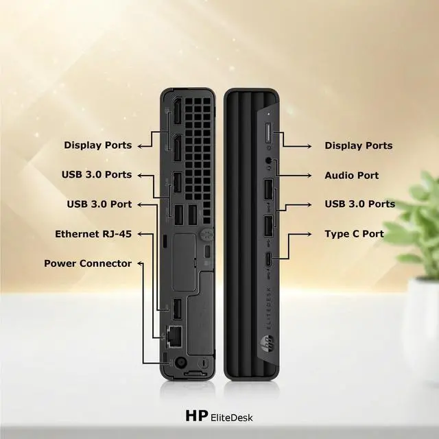 Alt view image 2 of 6 - HP EliteDesk 800 G6 Tiny Mini Desktop Business Computer PC, Intel Core i7 10700T 2.00GHz, 8GB DDR4 RAM, 256GB SSD, Intel UHD Graphics 630, DisplayPort, Keyboard and Mouse, Wi-Fi, Windows 11 Pro